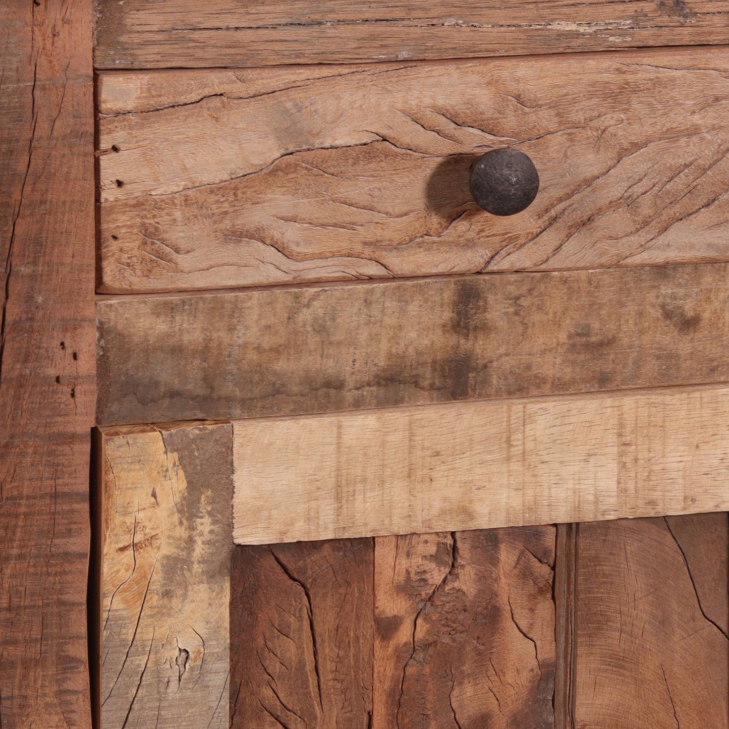 Highboard >Malda< Altholz 1 Tür & 3 Schubladen - 120cm Höhe