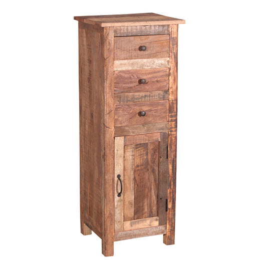 Highboard >Malda< Altholz 1 Tür & 3 Schubladen - 120cm Höhe
