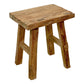 Hocker Beistelltisch aus Recycle Teakholz Rustikal 40cm