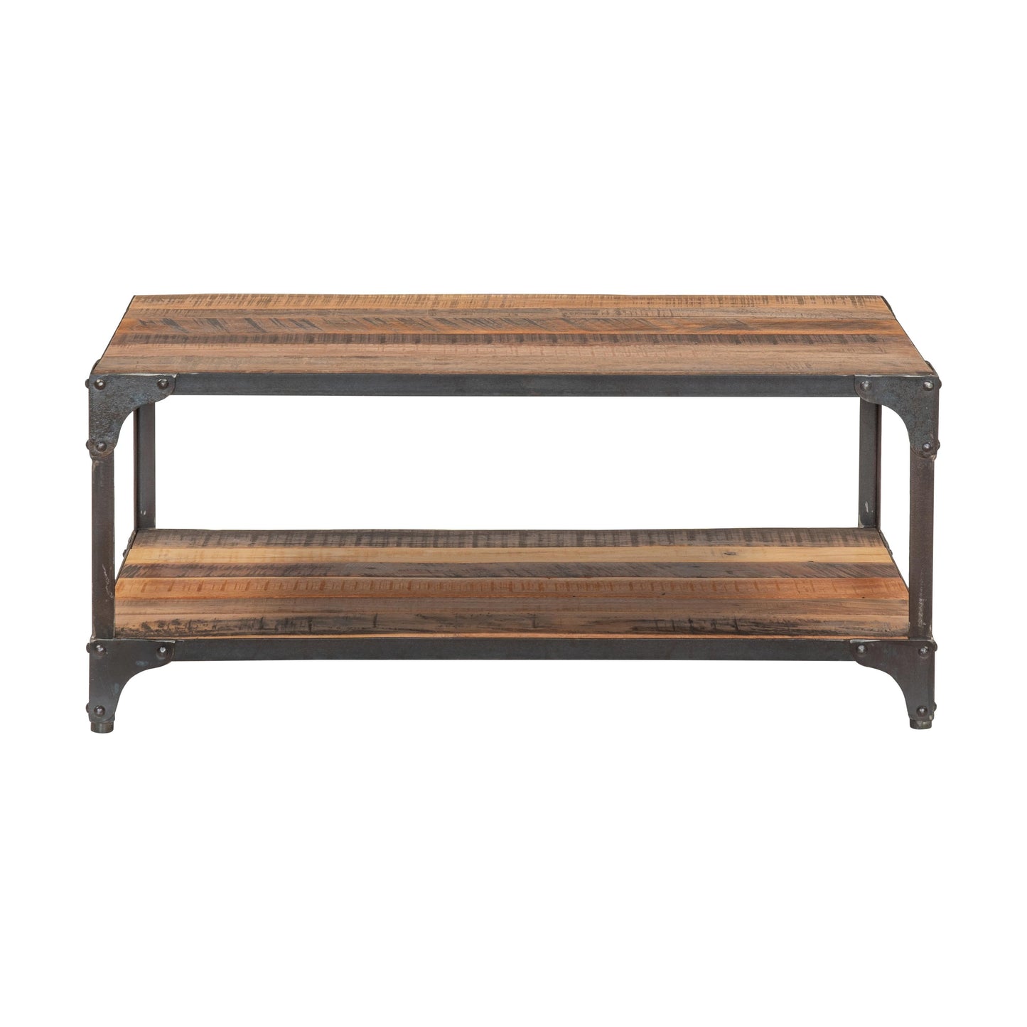 Couchtisch >Storage< 90x60cm aus Altholz und Metall