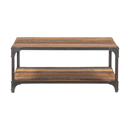 Couchtisch >Storage< 90x60cm aus Altholz und Metall