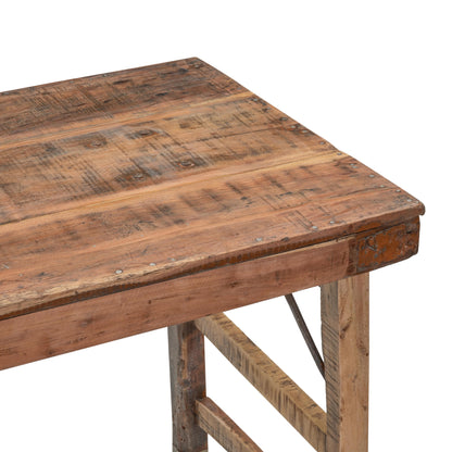 Markttisch aus Indien mit Holzbeinen - klappbar