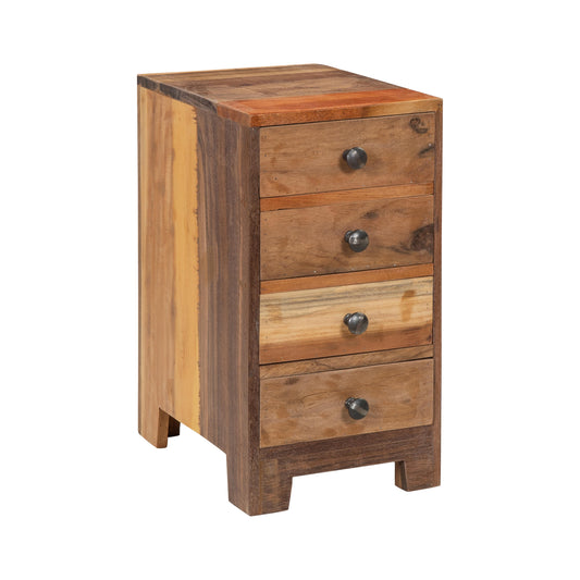 Kommode Beistellschrank aus Altholz mit 4 Schubladen