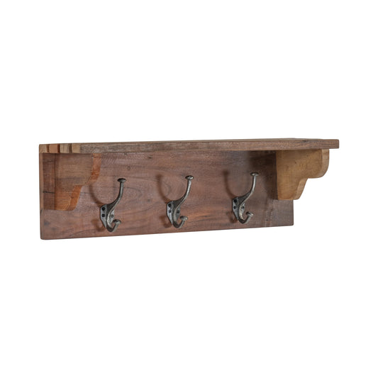 Garderobe aus Altholz mit Ablage