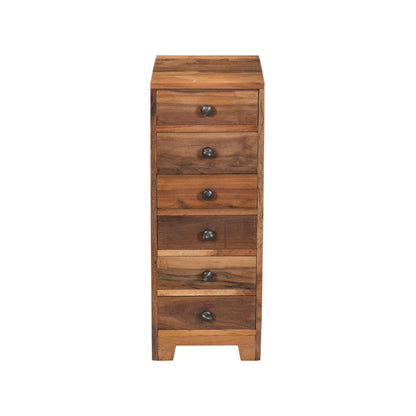 Beistellschrank >Stripe< mit 6 Schubladen aus Altholz