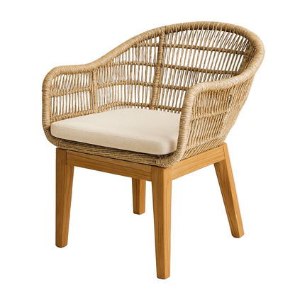 Esszimmerstuhl >Amora< Stuhl mit Viro Geflecht Natur