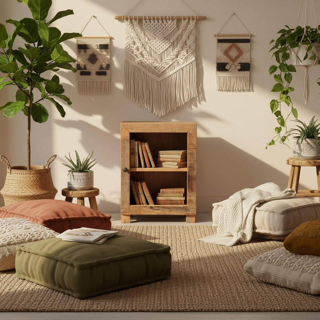 Kleine Vitrine aus recyceltem Holz mit Glastür