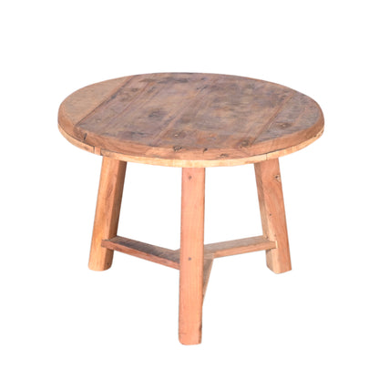 Couchtisch >Pugal< rund aus Altholz 60cm