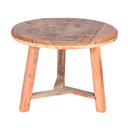 Couchtisch >Pugal< rund aus Altholz 60cm