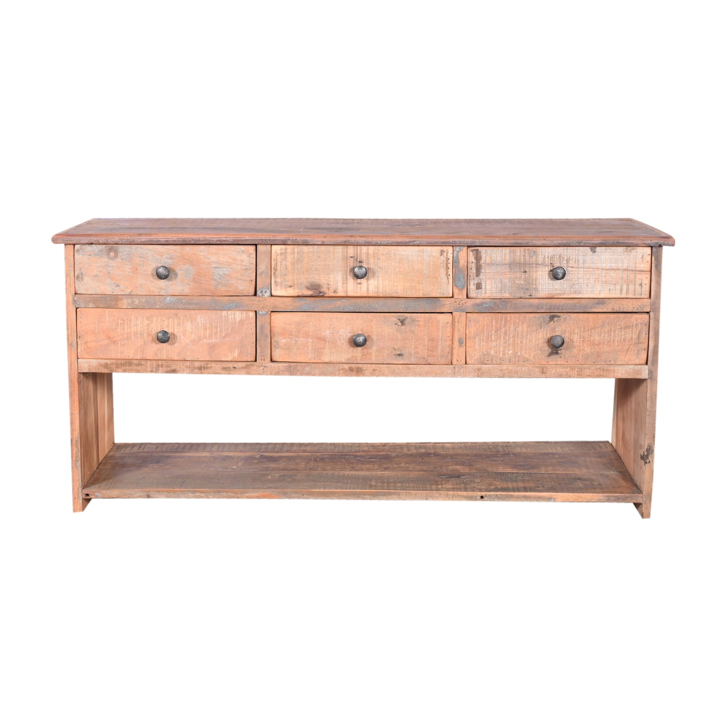 Sideboard aus Altholz mit 6 Schubladen