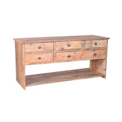 Sideboard aus Altholz mit 6 Schubladen