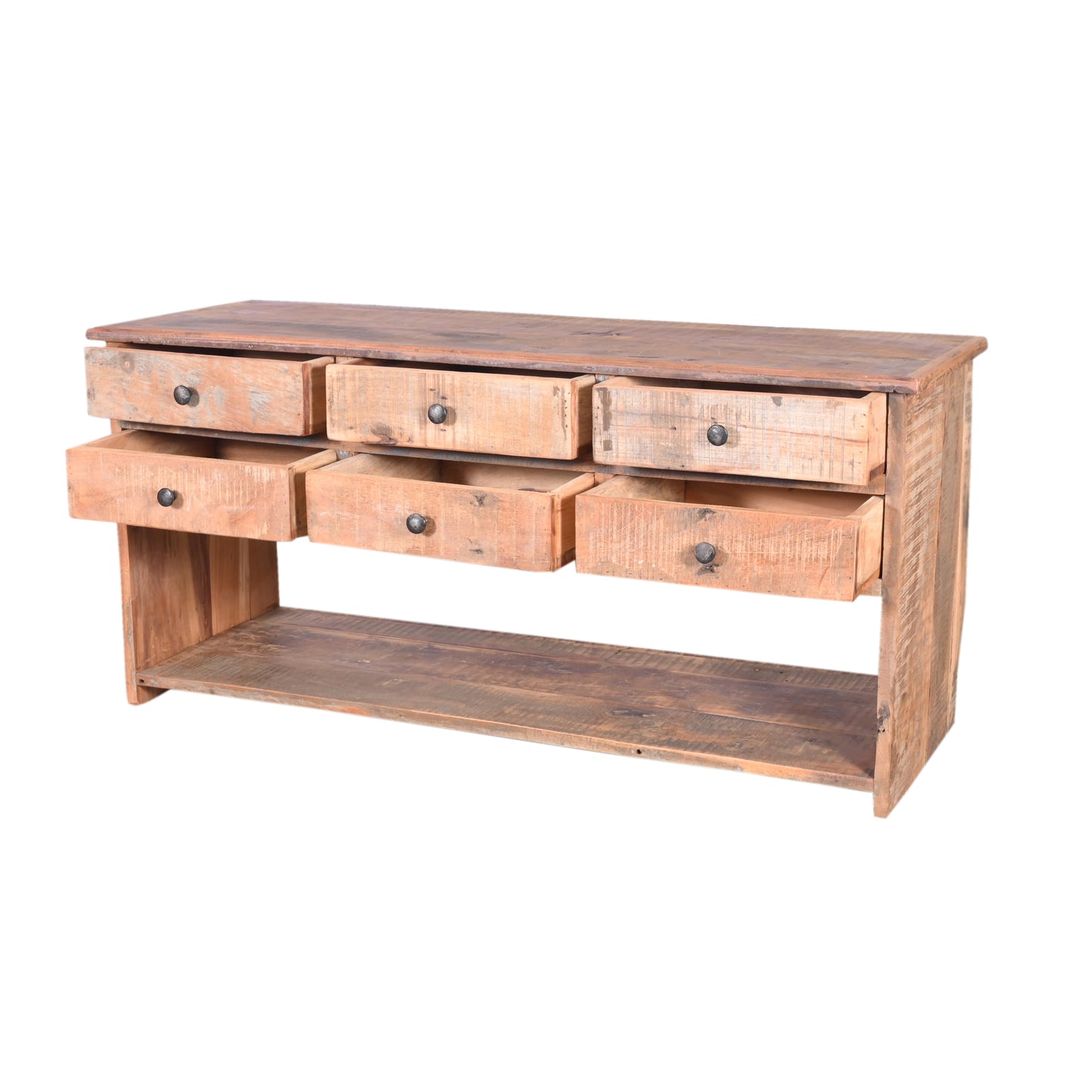 Sideboard aus Altholz mit 6 Schubladen
