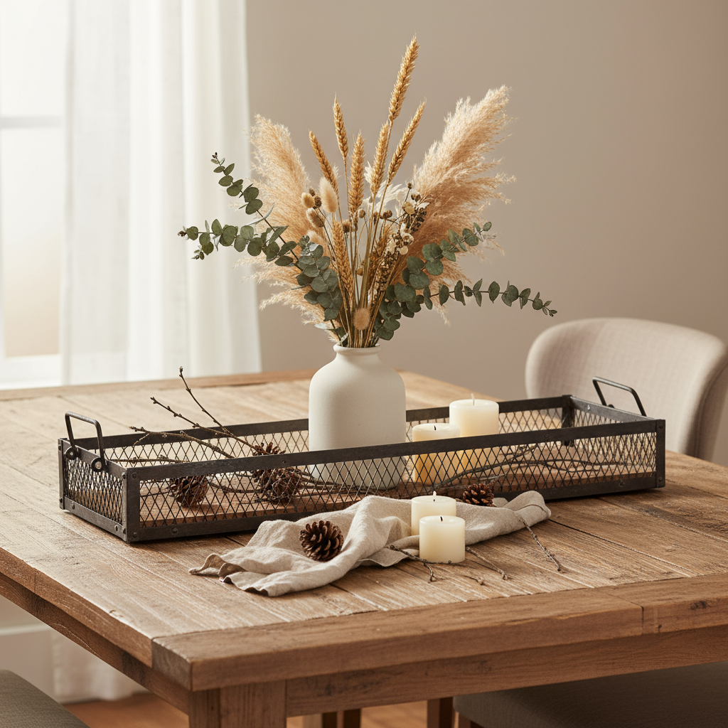 Rustikales Tablett mit Griffen - 2 Größen