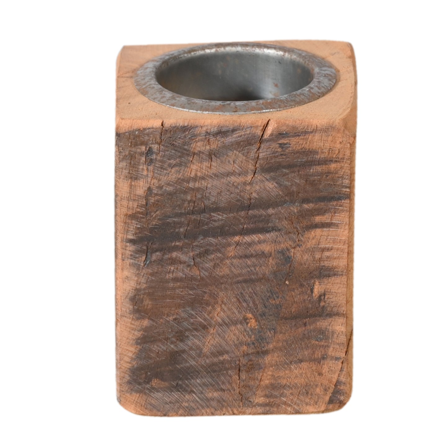 Kerzenständer aus Altholz Unikat für Teelichter