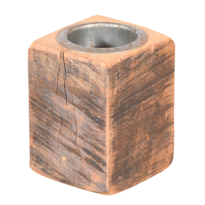 Kerzenständer aus Altholz Unikat für Teelichter