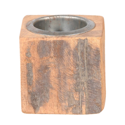 Kerzenständer aus Altholz Unikat für Teelichter