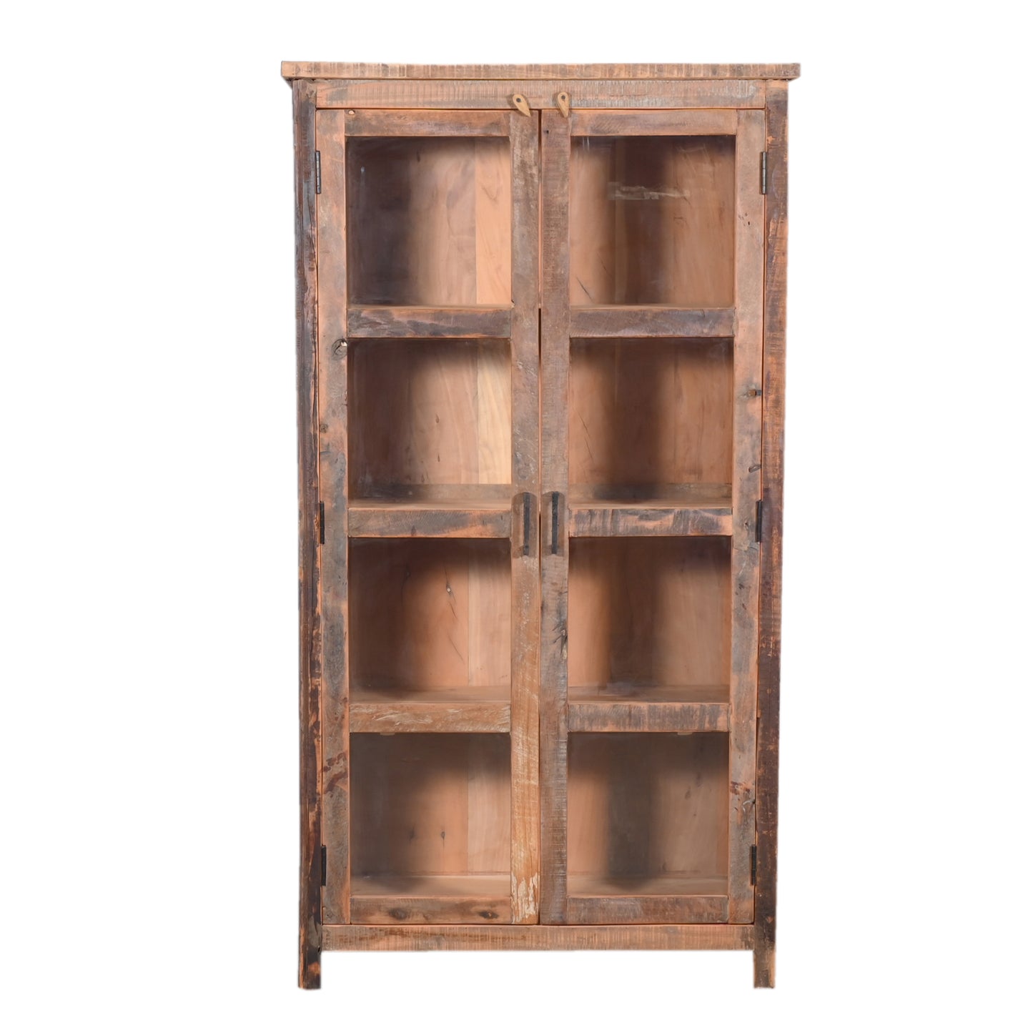 Vitrine aus Altholz mit 2 Türen