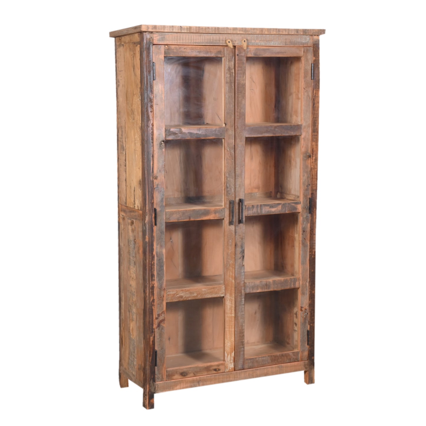 Vitrine aus Altholz mit 2 Türen