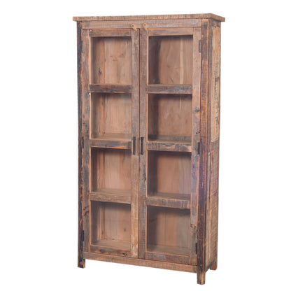 Vitrine aus Altholz mit 2 Türen