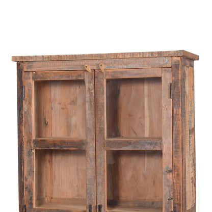 Vitrine aus Altholz mit 2 Türen