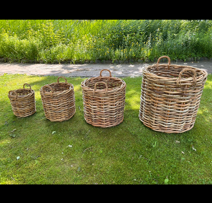Korb >Botanica< Pflanzkorb aus dickem Rattan rund - 4 Größen