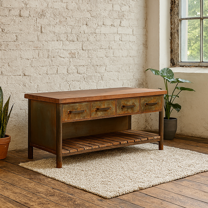 Sideboard >Orlando< aus Altholz & Metall