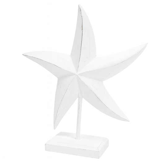 Seestern aus Holz Deko weiß shabby