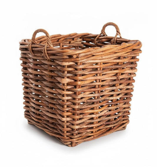 Korb >Botanica< Pflanzkorb aus dickem Rattan eckig - versch. Größen