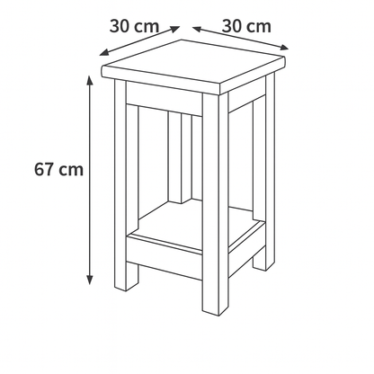 Beistelltisch aus Recycle Holz mit Ablage
