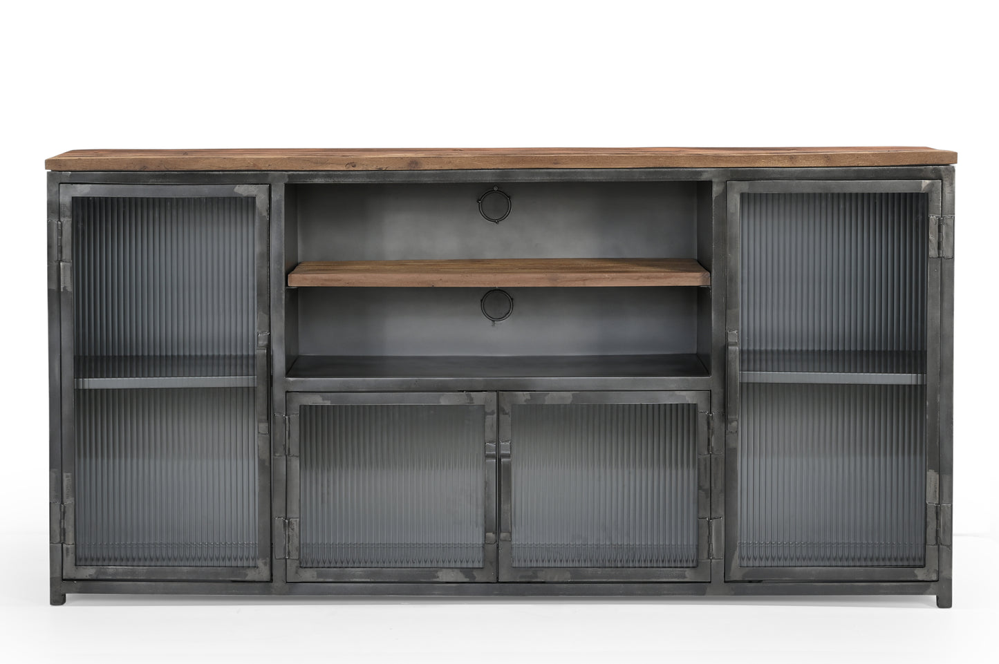 Sideboard >St. Louis< aus Metall & recycle Holz