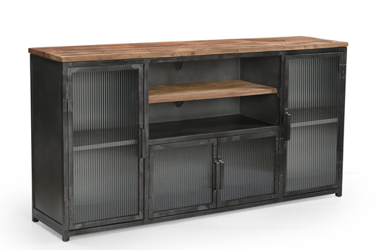 Sideboard >St. Louis< aus Metall & recycle Holz