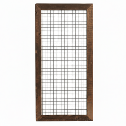 Holzrahmen mit Metallgitter