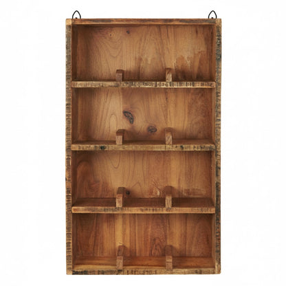 Tassenregal aus Altholz für 12 Tassen