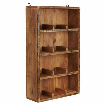 Tassenregal aus Altholz für 12 Tassen