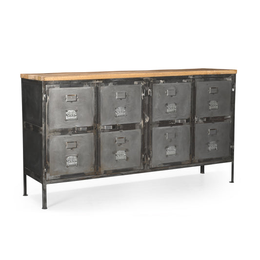 Sideboard Detroit aus Metall und Mangoholz