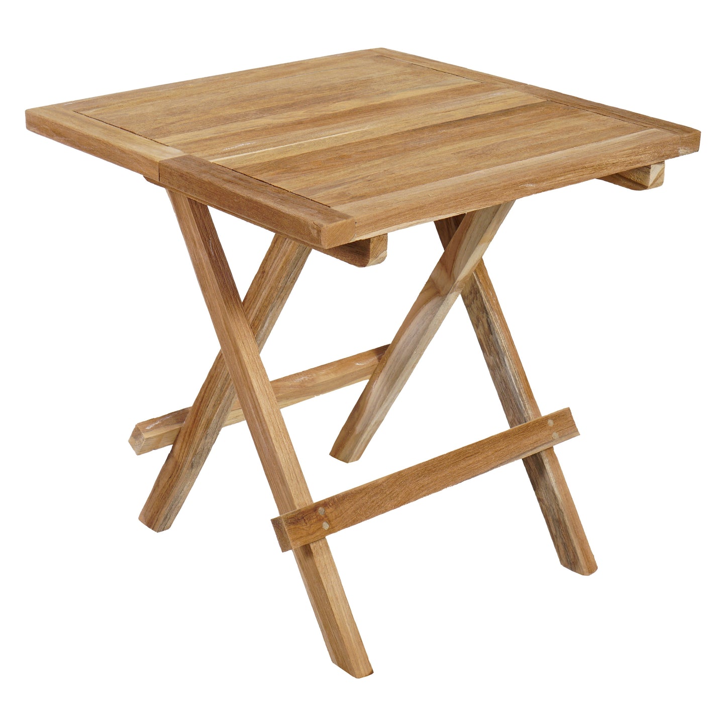 Beistelltisch >Karimata< Gartentisch Teak 50x50cm klappbar - Natur