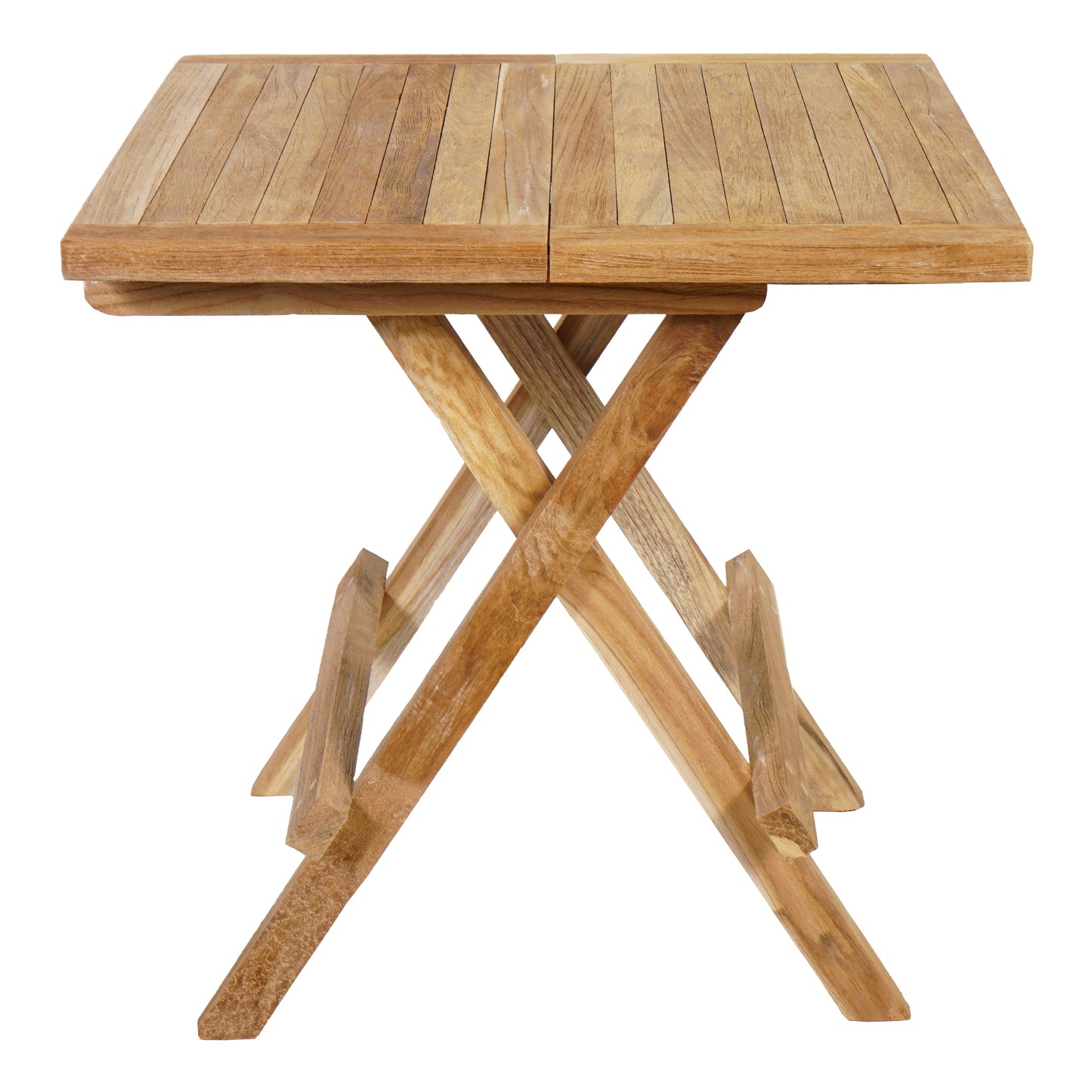 Beistelltisch >Karimata< Gartentisch Teak 50x50cm klappbar - Natur