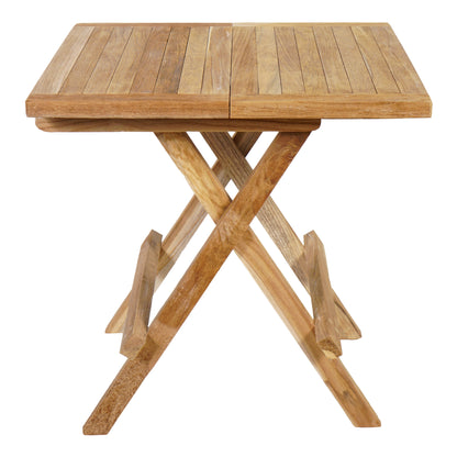 Beistelltisch >Karimata< Gartentisch Teak 50x50cm klappbar - Natur