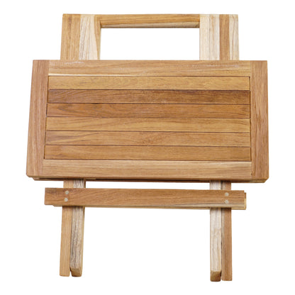 Beistelltisch >Karimata< Gartentisch Teak 50x50cm klappbar - Natur