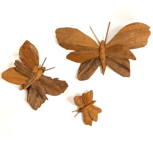 Schmetterling aus Teakholz - verschiedene Größen