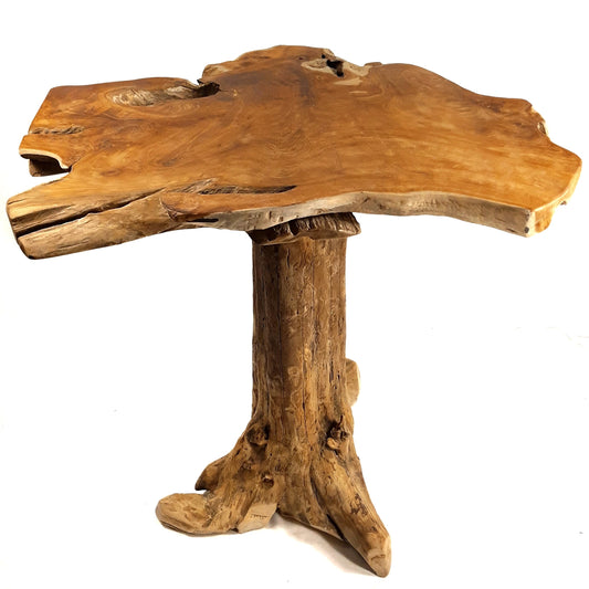 Bartisch >Akar< Stehtisch Teakholz Wurzel