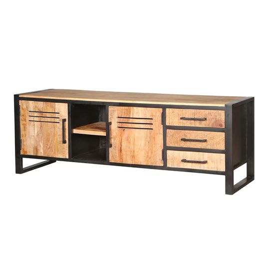 TV-Board >Montana< aus Mangoholz & Metall