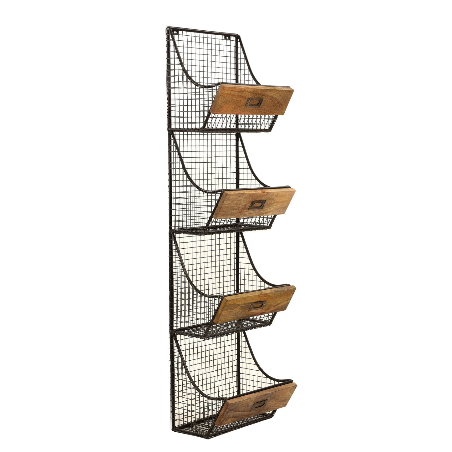 Hängekorb aus Metall mit Wandhalterung Korb - 4 Fächer