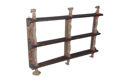 Leiter Regal original Schiffsleiter Lotsenleiter mit Seil - 6 Regalböden