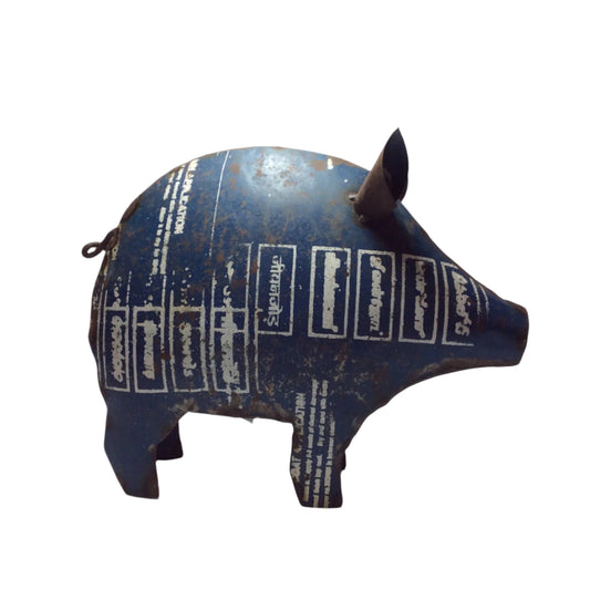 Metallschwein blau