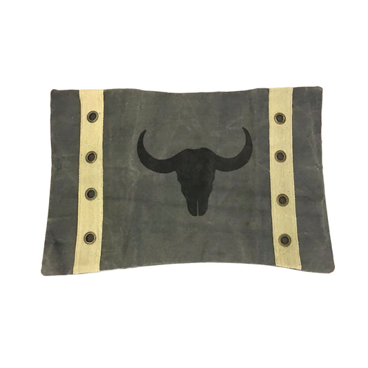 Canvas Kissen „Bullhead“ Anthrazit 40x60cm