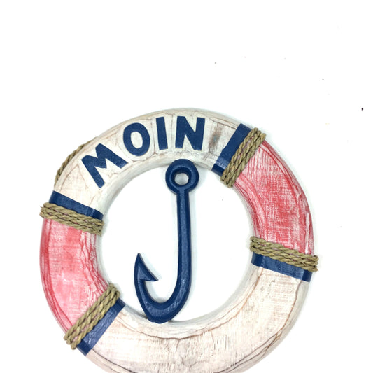 Rettungsring Rot/Weiß „Moin“